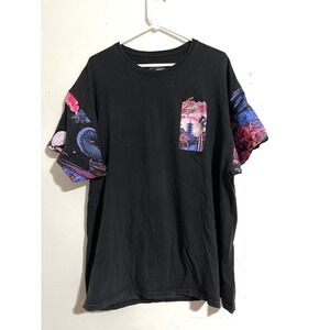 Savage Crew 4XL Mens T-Shirt Dragon Tokyo Japan Graphic Print Black decorative